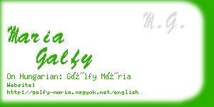 maria galfy business card